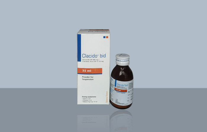Clacido BID 400mg+57.50mg/5ml Powder For Suspension